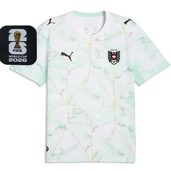 2026/27 Austria Third Fans Soccer Jersey (Have Right Patch 有右臂章 黑底白字） Front