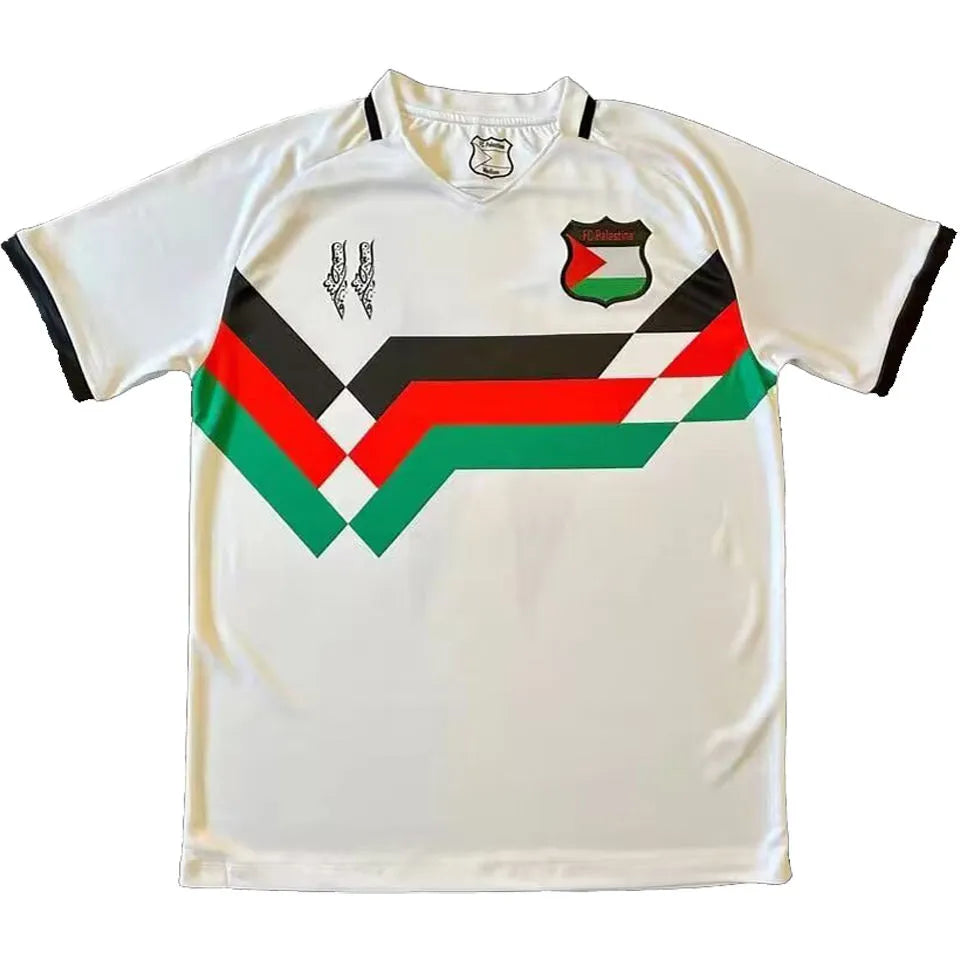 2024 Palestine White Fans Soccer Jersey Front