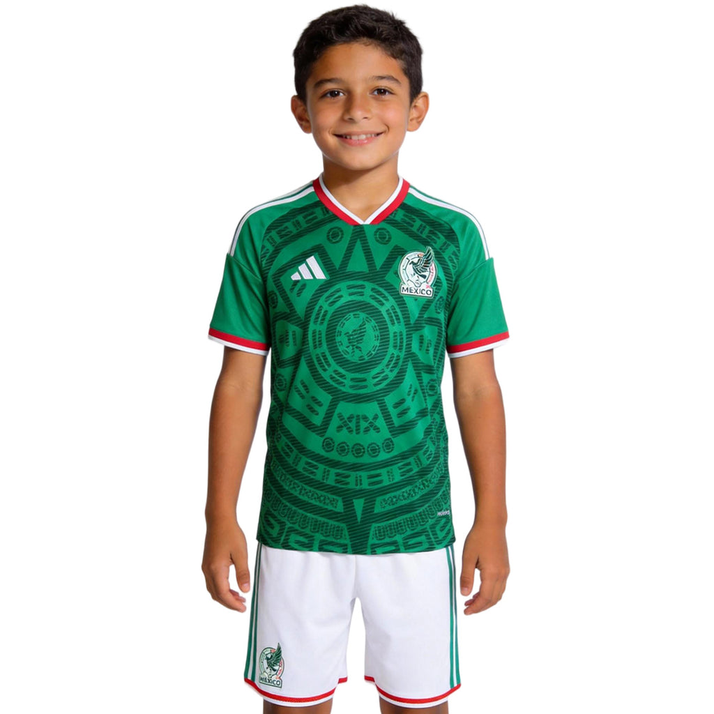 Kids Mexico Home Jersey Kit World Cup 2026 Front