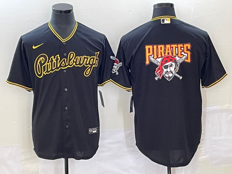 Men's Pittsburgh Pirates Black Replica Player Jerseys