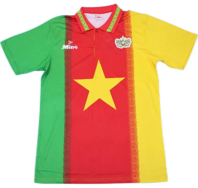 1994 Cameroun Home Retro Soccer Jersey Front