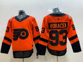 Men's Philadelphia Flyers Jakob Voracek #93 Orange Replica Player Jerseys
