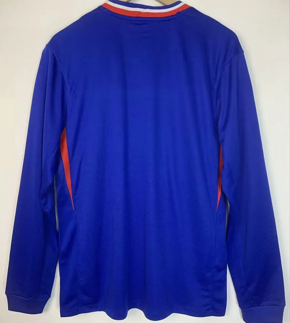 2024/25 France Home Blue Fans Long Sleeve Jersey Back