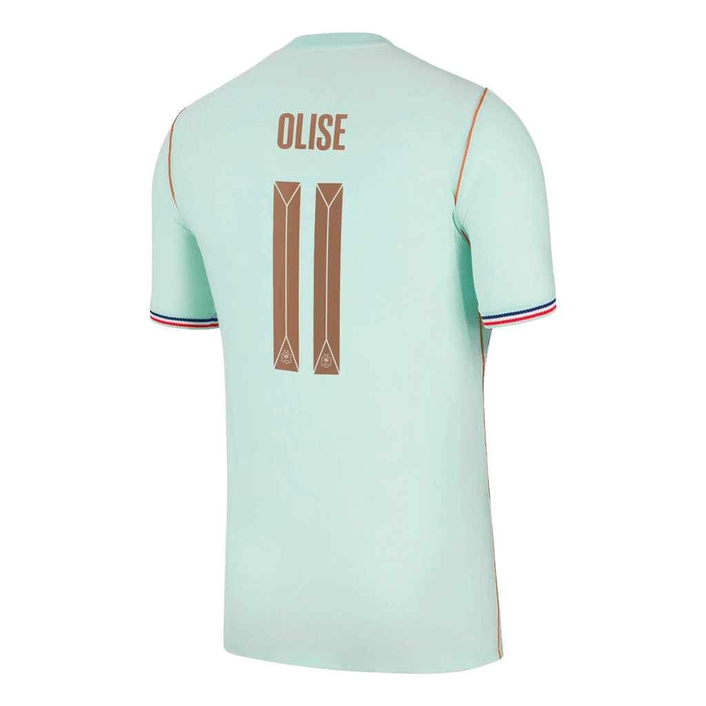 OLISE #11 France Away Soccer Jersey World Cup 2026 Blue Back