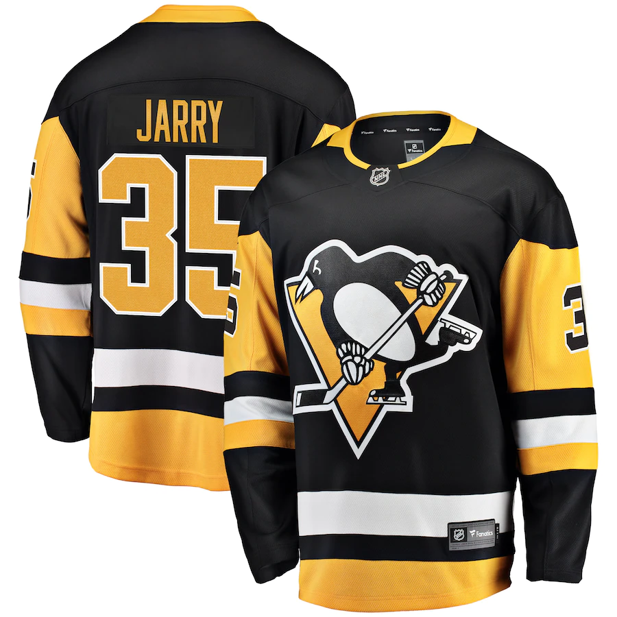 Men's Pittsburgh Penguins Tristan Jarry #35 Black Player Jerseys