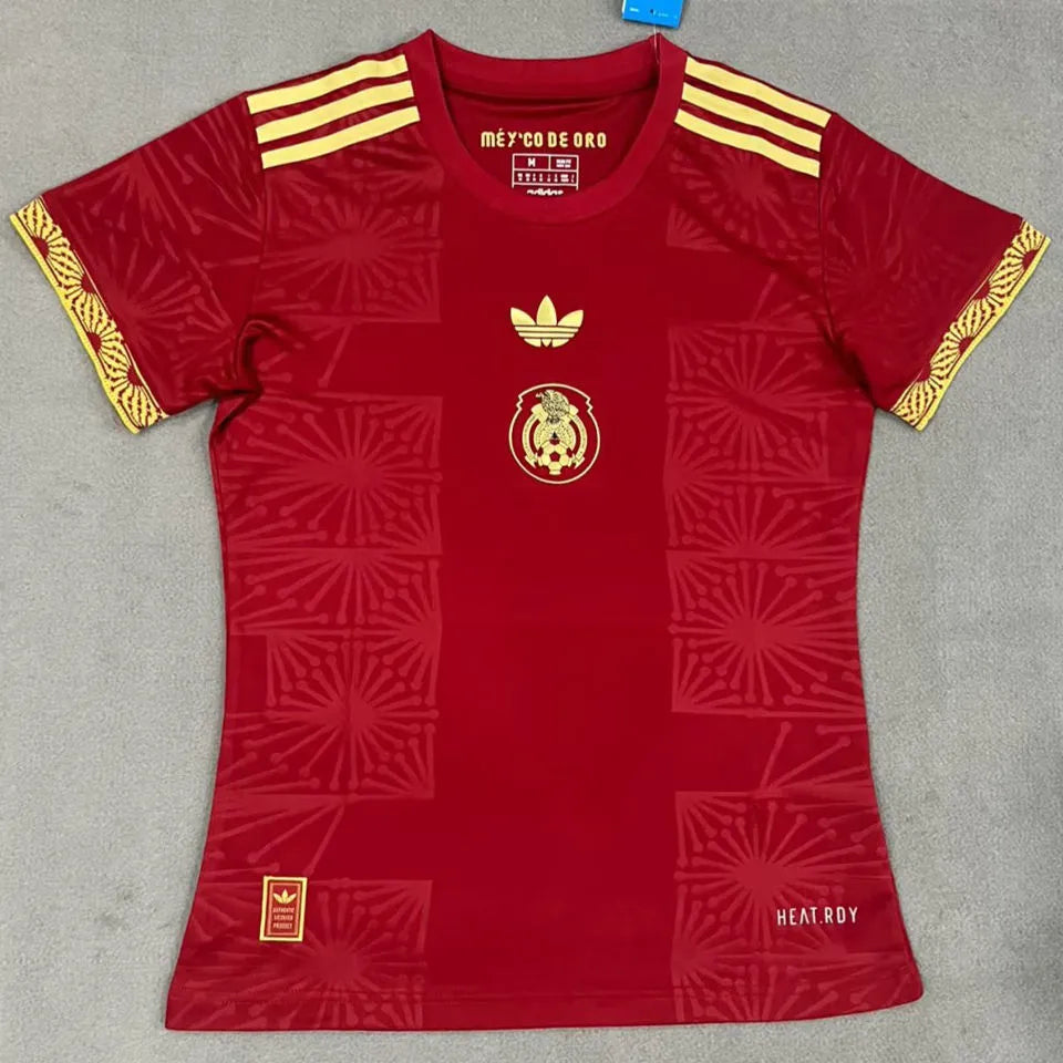 2025 Mexico Red Special Edition México de Oro Women Soccer Jersey 女 Front