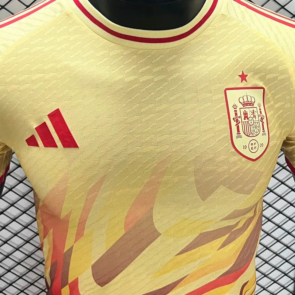 2024/25 Spain Special Edition Yellow Player Version Soccer Jersey Detail 2