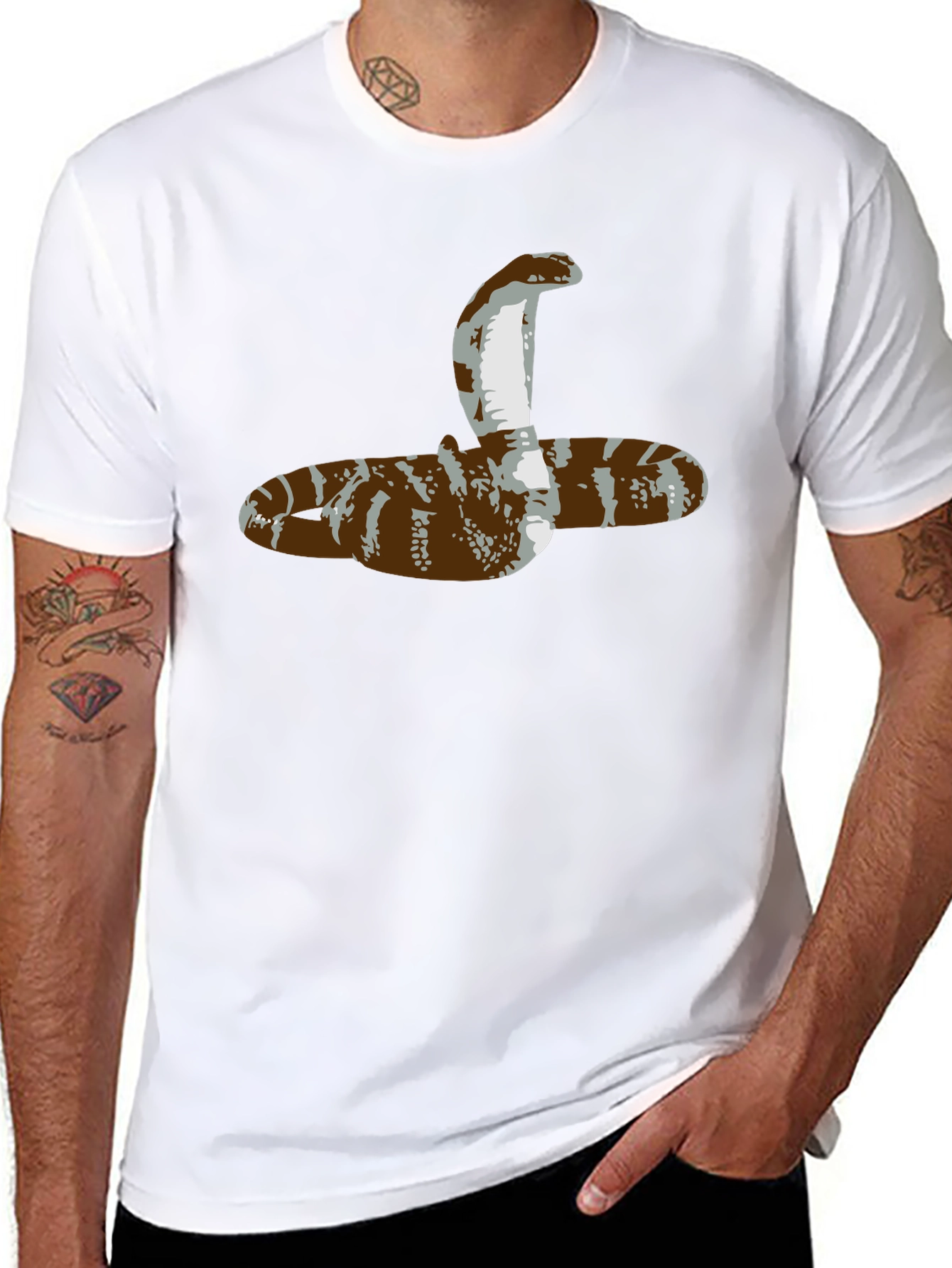 Cobra Snake Graphic Tee - Mens Black T-Shirt