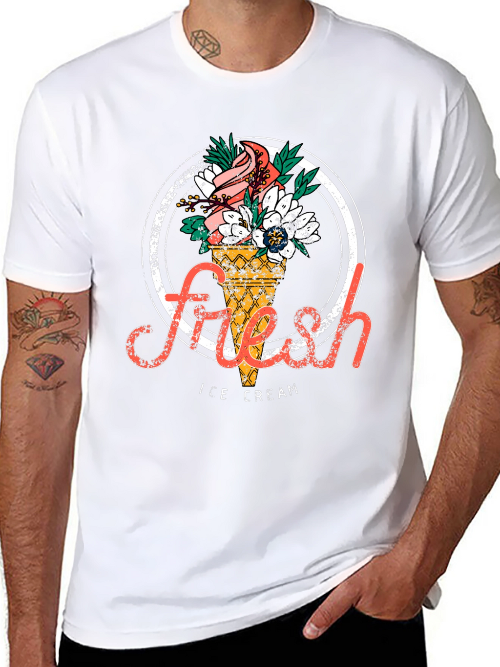 Fresh Ice Cream Graphic T-Shirt - Stylish Unisex Tee