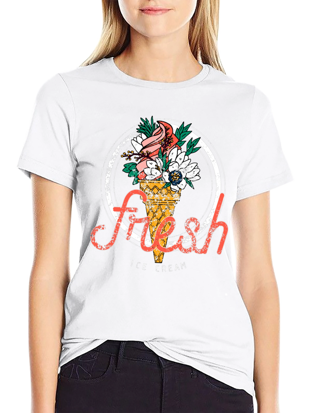 Fresh Ice Cream Graphic T-Shirt - Stylish Unisex Tee