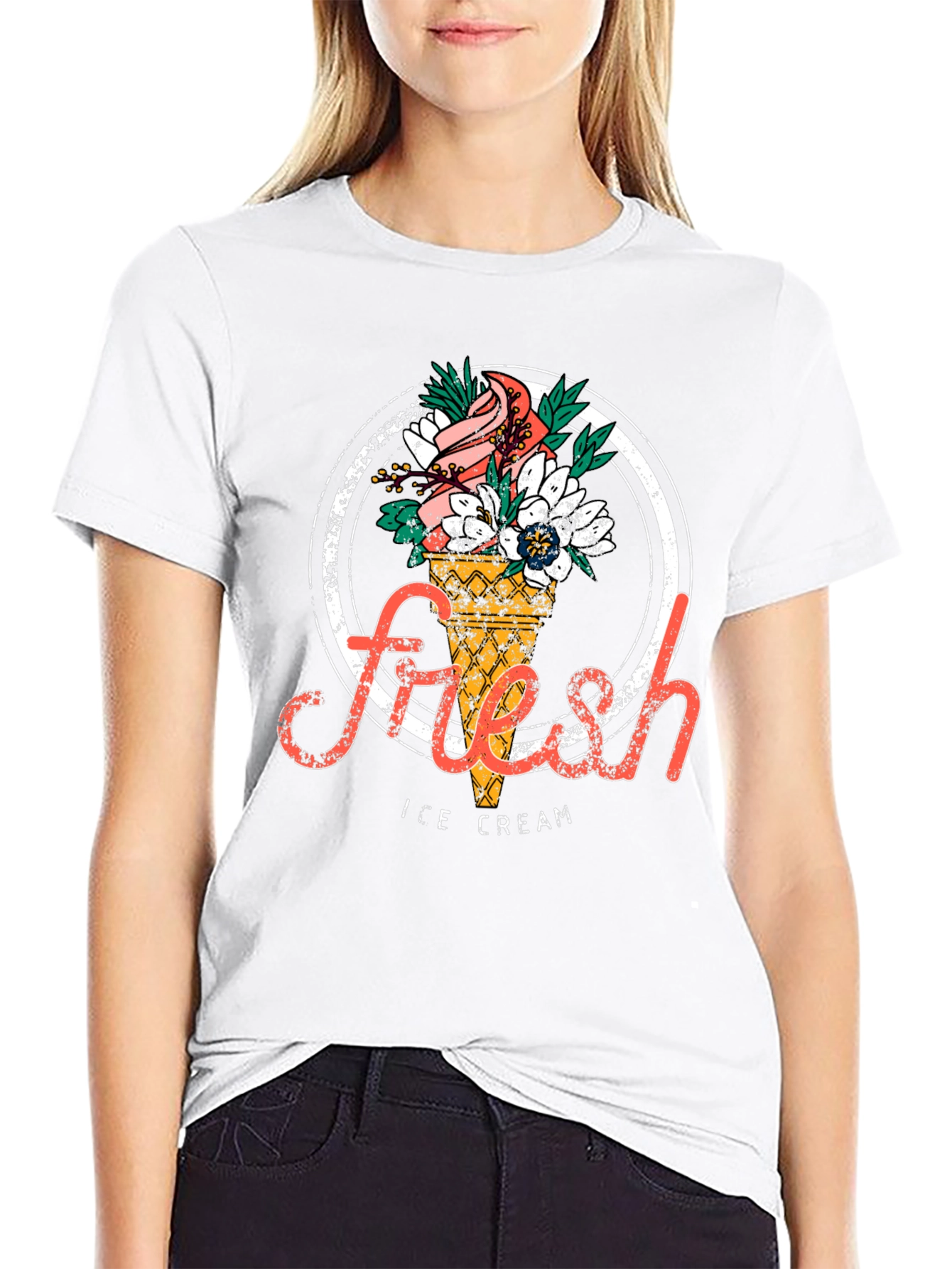Fresh Ice Cream Graphic T-Shirt - Stylish Unisex Tee