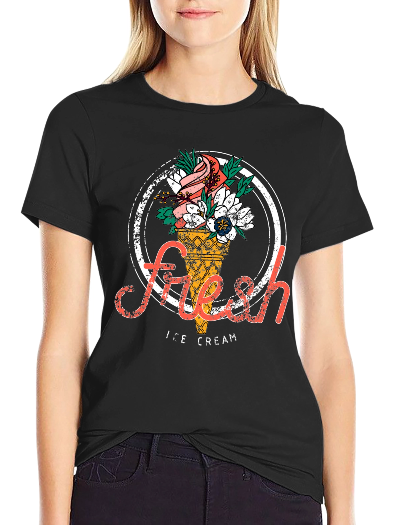 Fresh Ice Cream Graphic T-Shirt - Stylish Unisex Tee