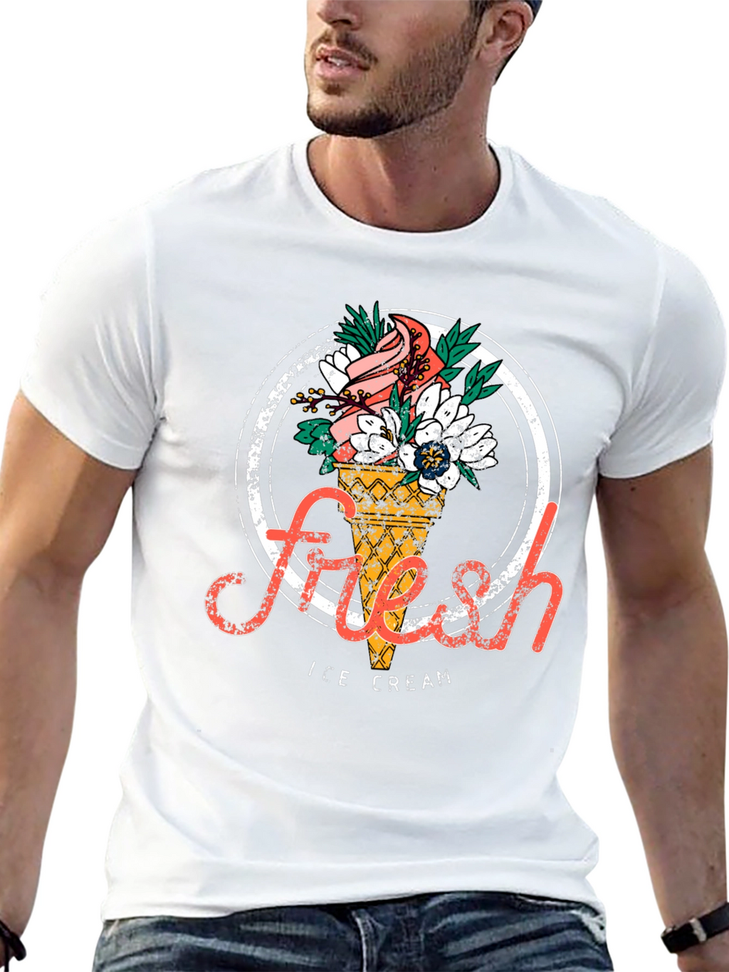 Fresh Ice Cream Graphic T-Shirt - Stylish Unisex Tee