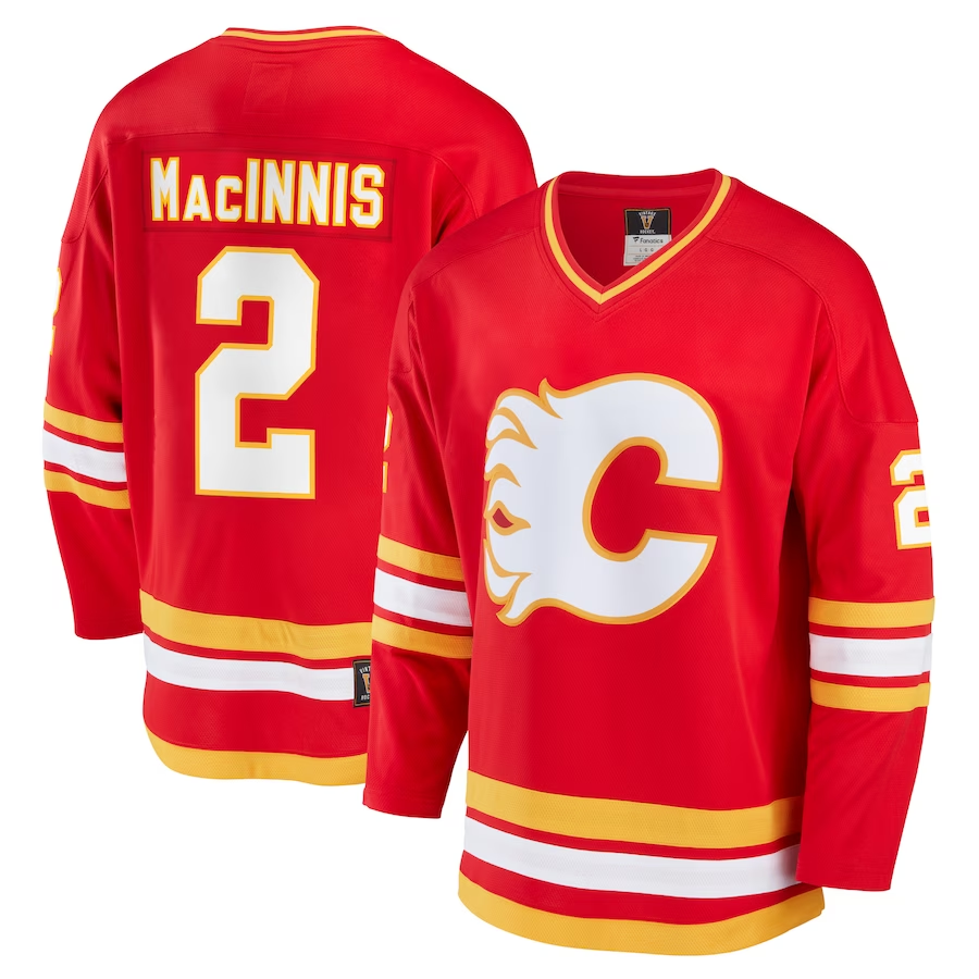 Men's Calgary Flames Al Macinnis #2 Red Breakaway Retired Player Jerseys