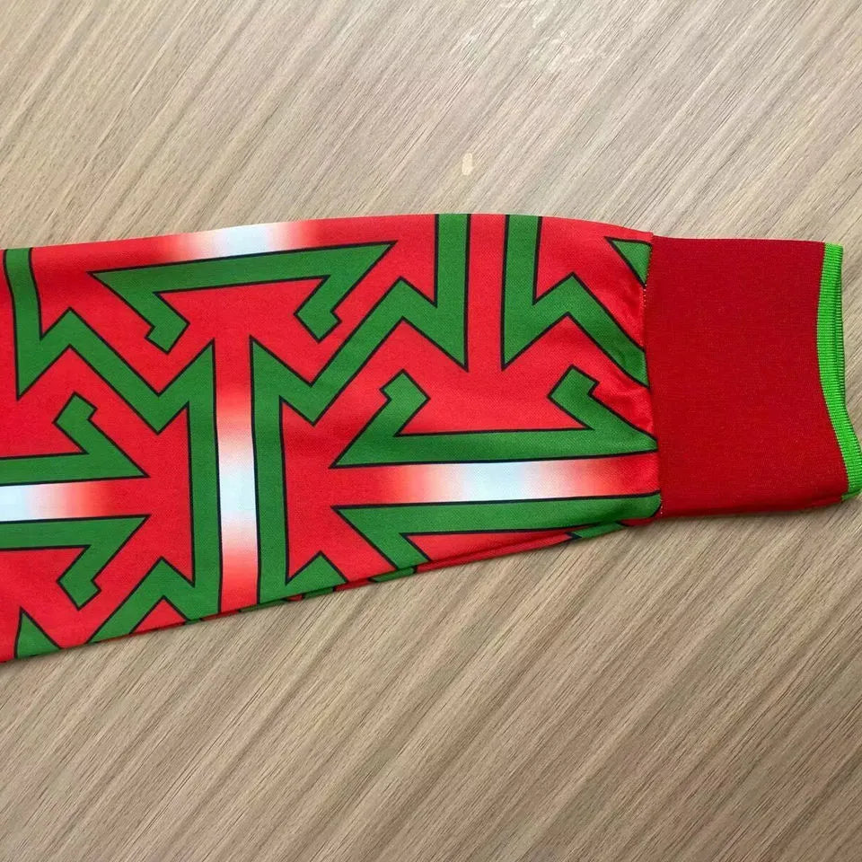 1994/1995 Morocco Third Retro Long Sleeve Soccer Jersey Detail 4