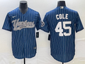 Men's New York Yankees Gerrit Cole #45 Blue Player Jerseys Joint Edition