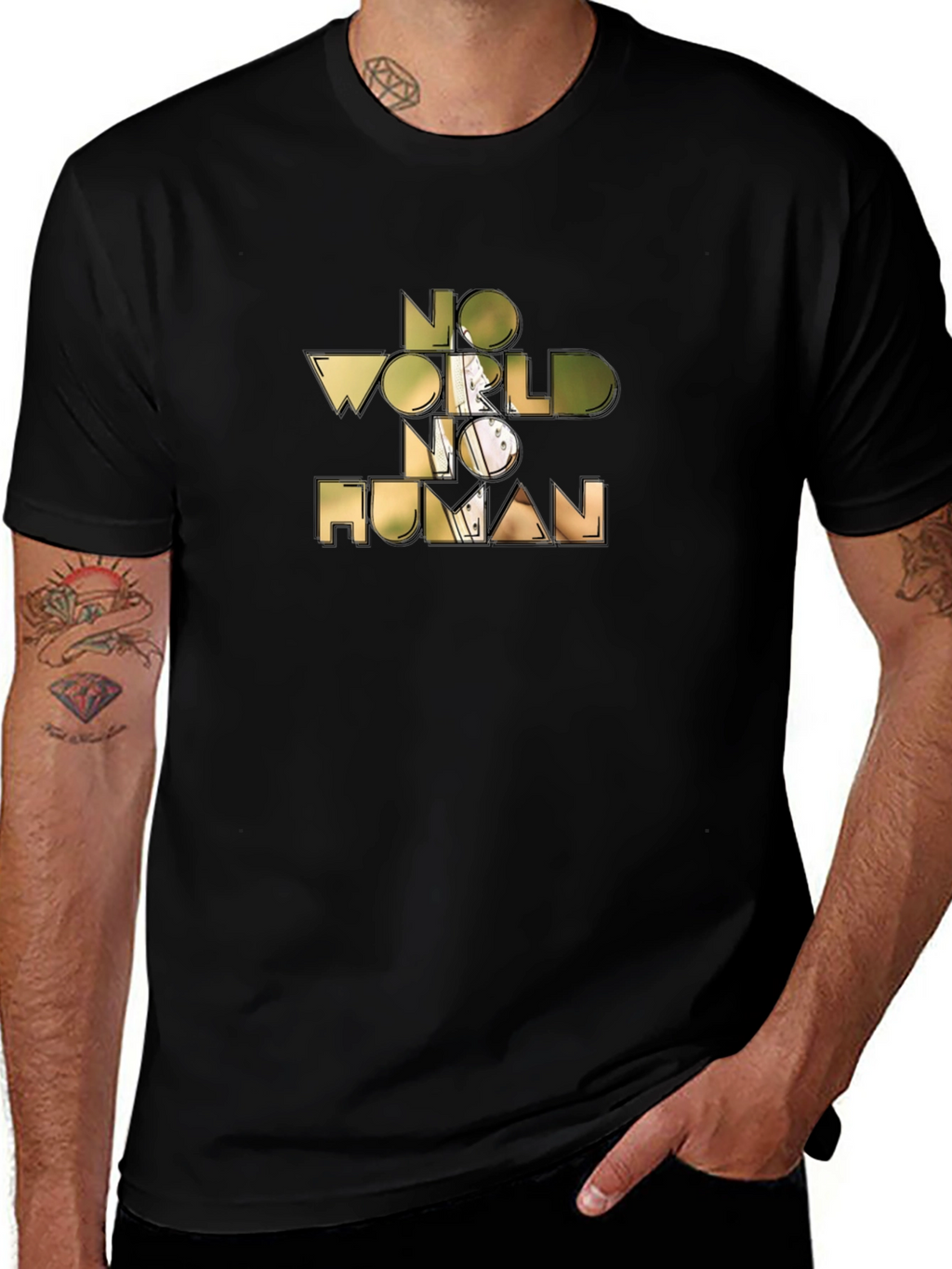 No World No Human Graphic Tee
