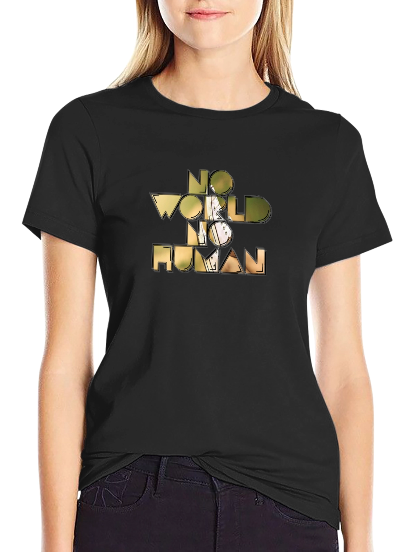 No World No Human Graphic Tee