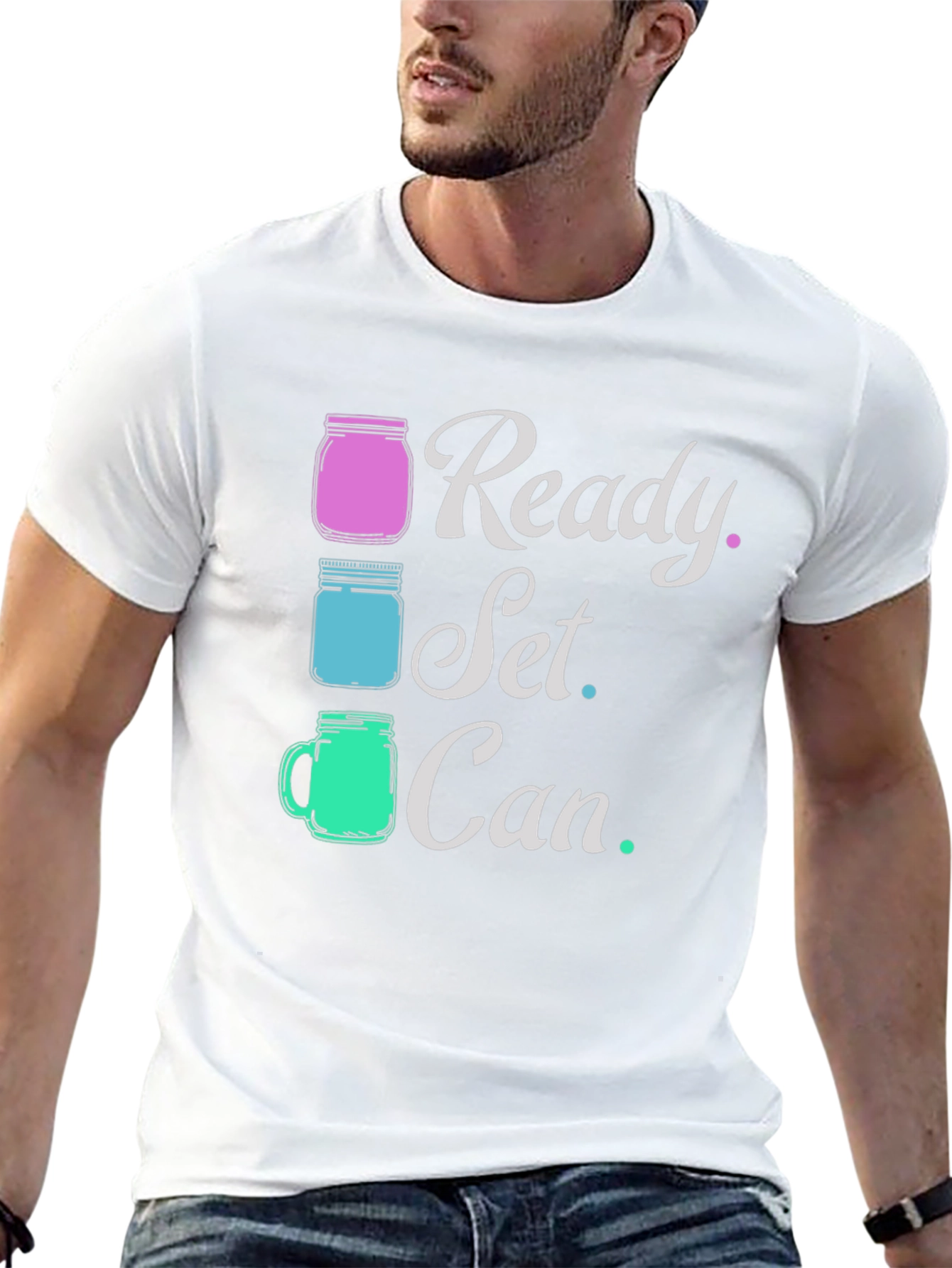 Ready Set Can T-Shirt Black Graphic Tee