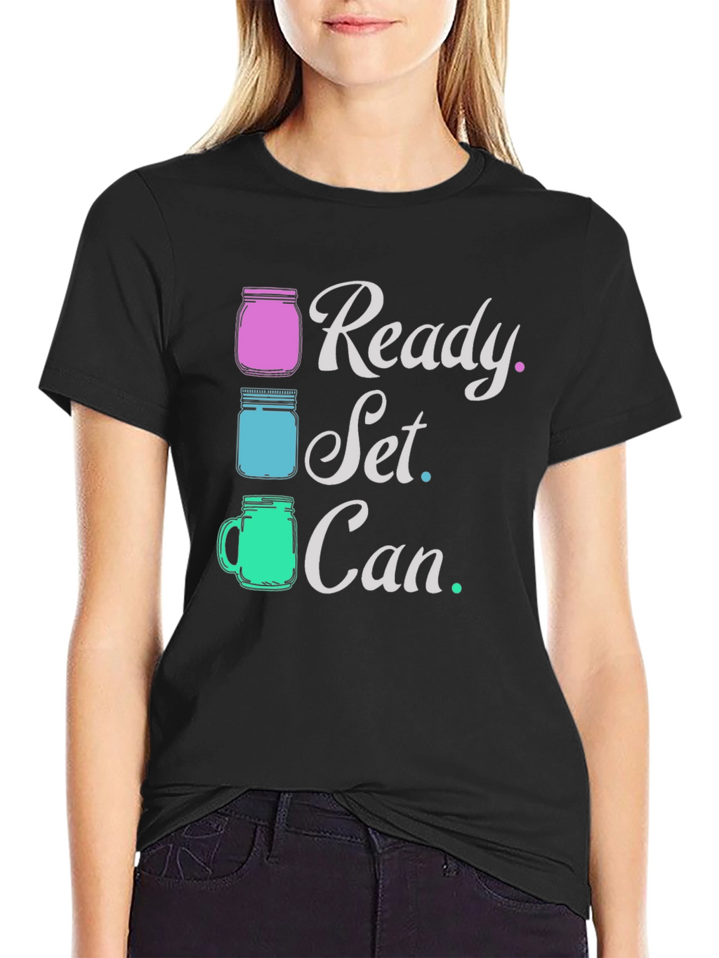 Ready Set Can T-Shirt Black Graphic Tee
