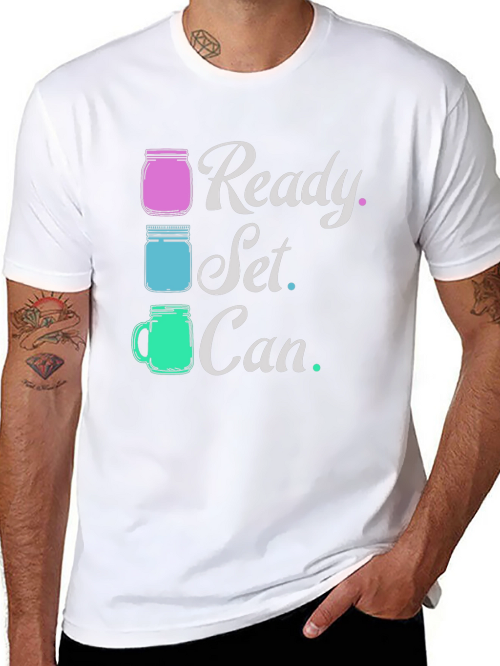 Ready Set Can T-Shirt Black Graphic Tee
