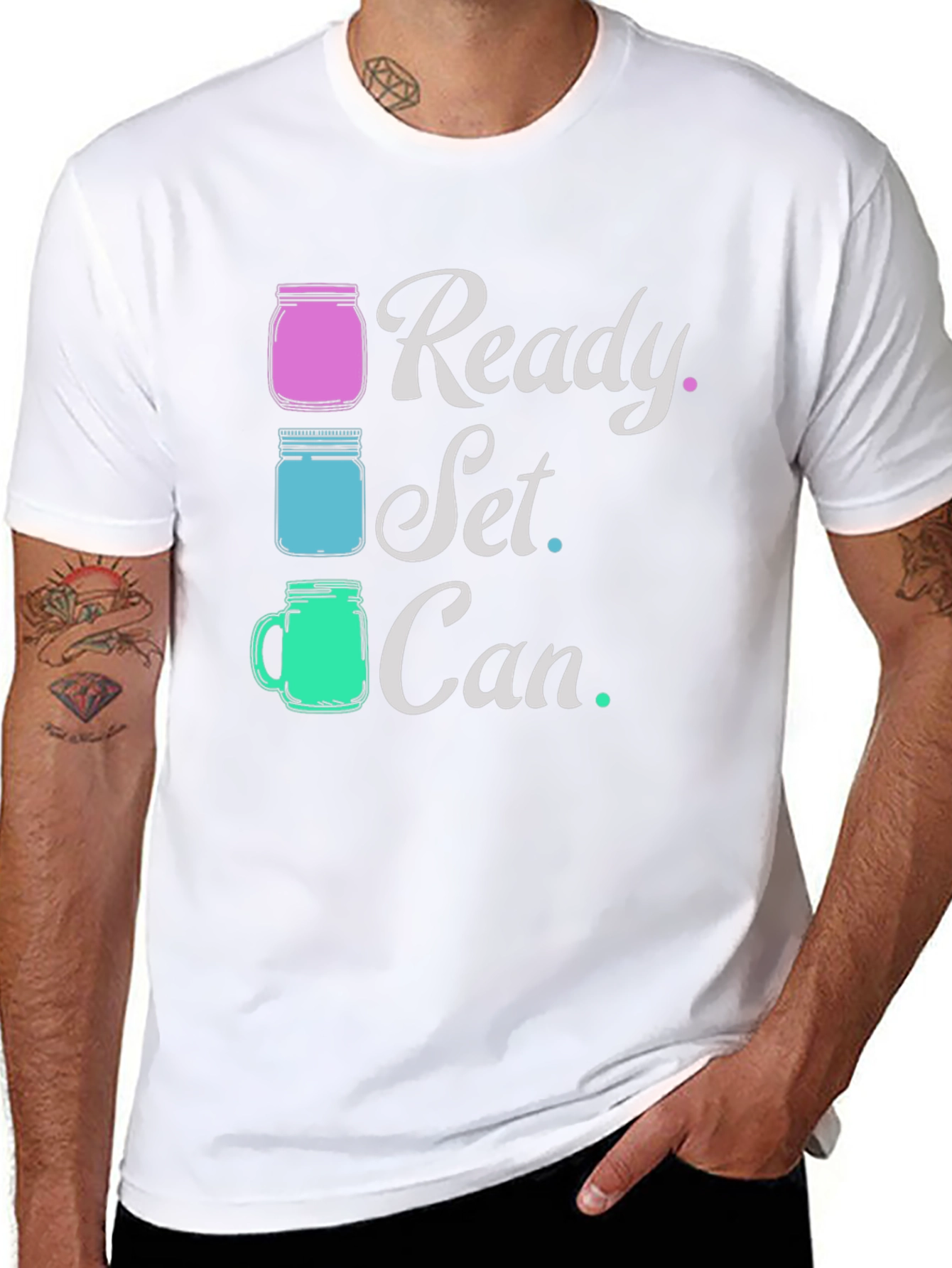 Ready Set Can T-Shirt Black Graphic Tee