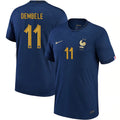 DEMBELE #11 France 1:1 Quality Home Fans Jersey 2022/23 ★★ Front