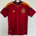 2012 Spain Home Red Retro Soccer Jersey Front