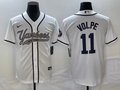 Men's New York Yankees Anthony Volpe #11 White Player Jerseys Joint Edition