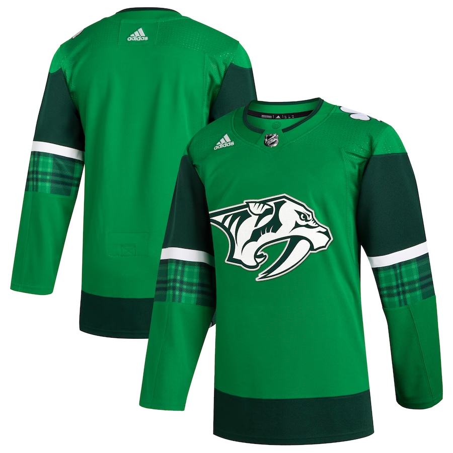 Men's Nashville Predators Kelly Green 2023 St. Patrick's Day Primegreen Authentic Blank Jerseys