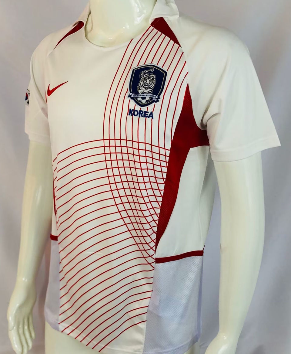 2002 South Korea Away White Retro Soccer Jersey Item NO.: 1730884 Front
