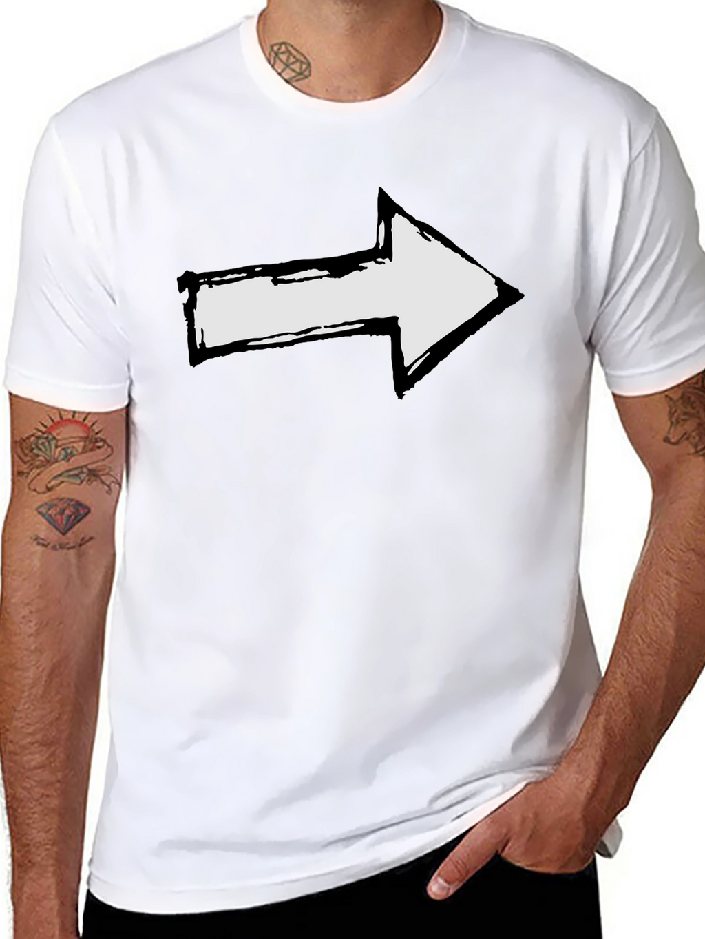 Right Arrow Graphic Tee - Bold Direction T-Shirt