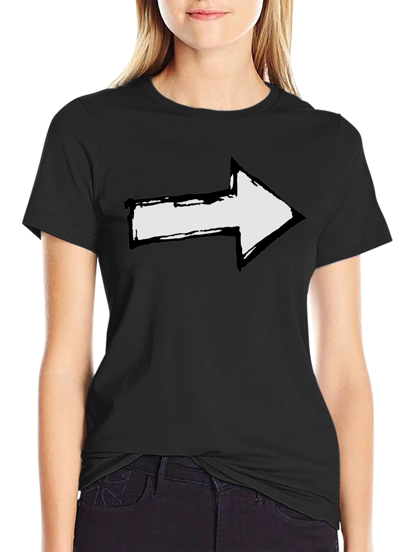 Right Arrow Graphic Tee - Bold Direction T-Shirt