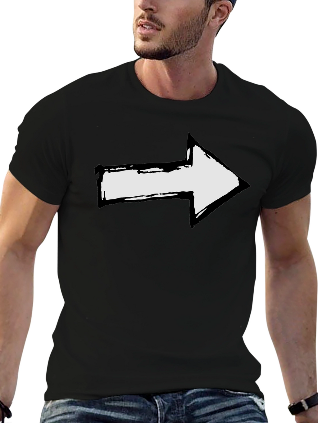 Right Arrow Graphic Tee - Bold Direction T-Shirt