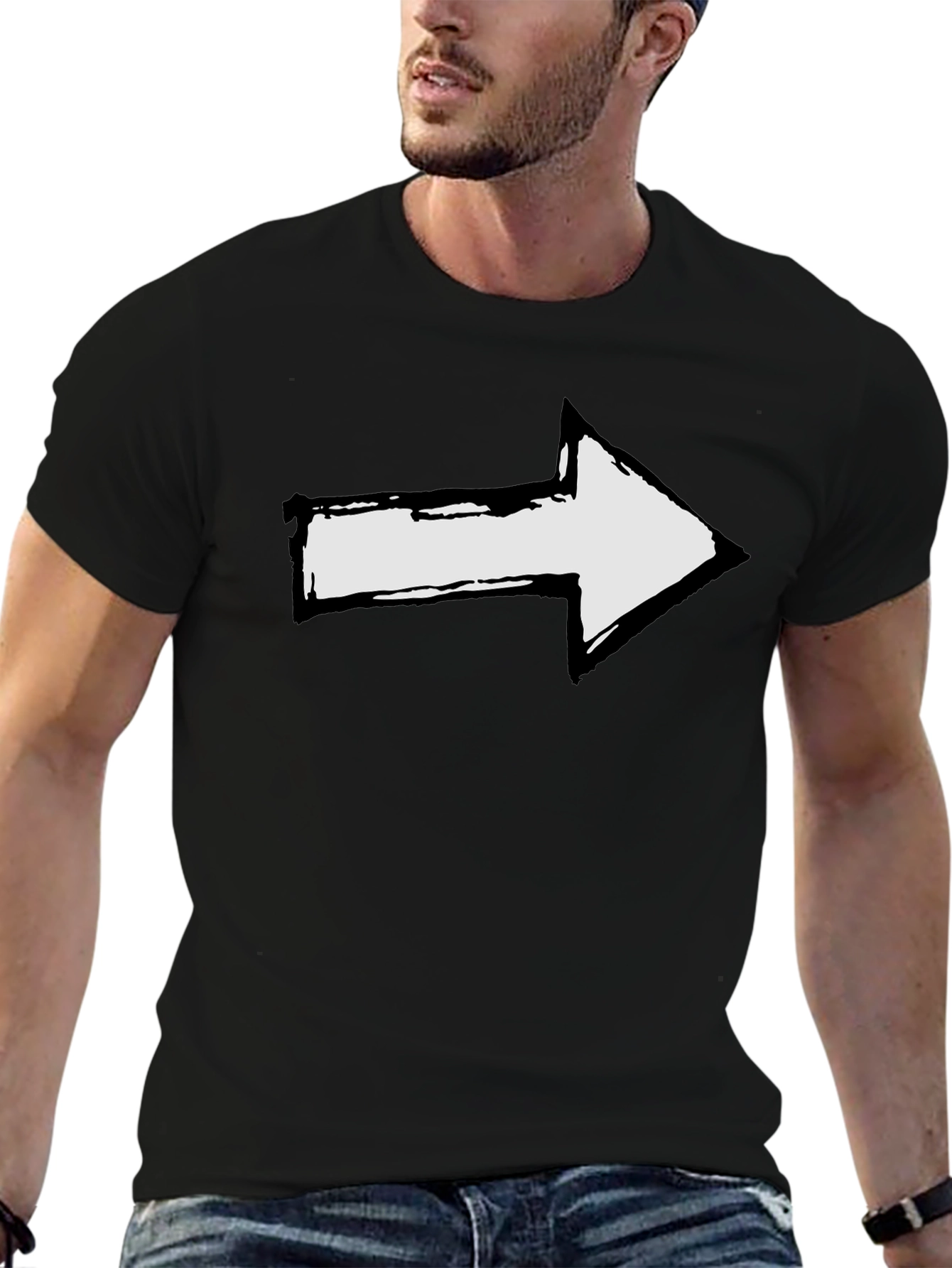 Right Arrow Graphic Tee - Bold Direction T-Shirt