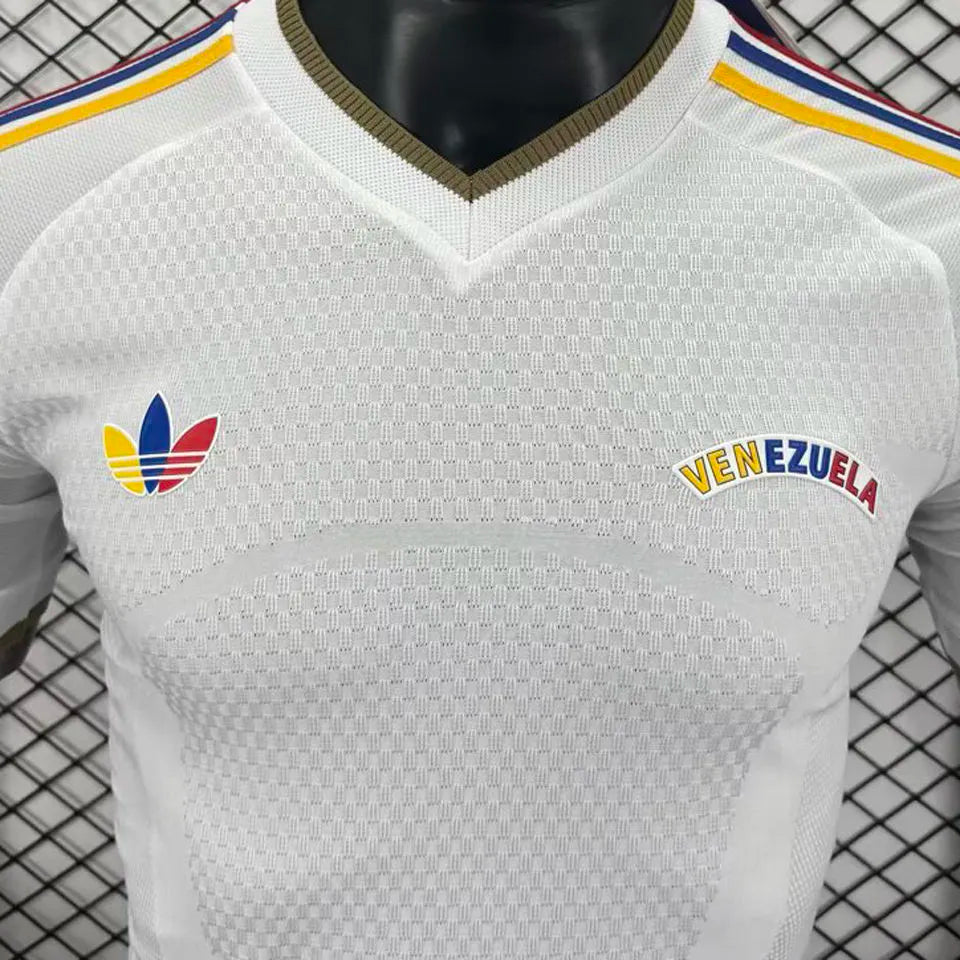 2026/27 Venezuela Away White Player Version Soccer Jersey Detail 1