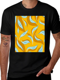 Leaf Print T-Shirt - Stylish Casual Wear