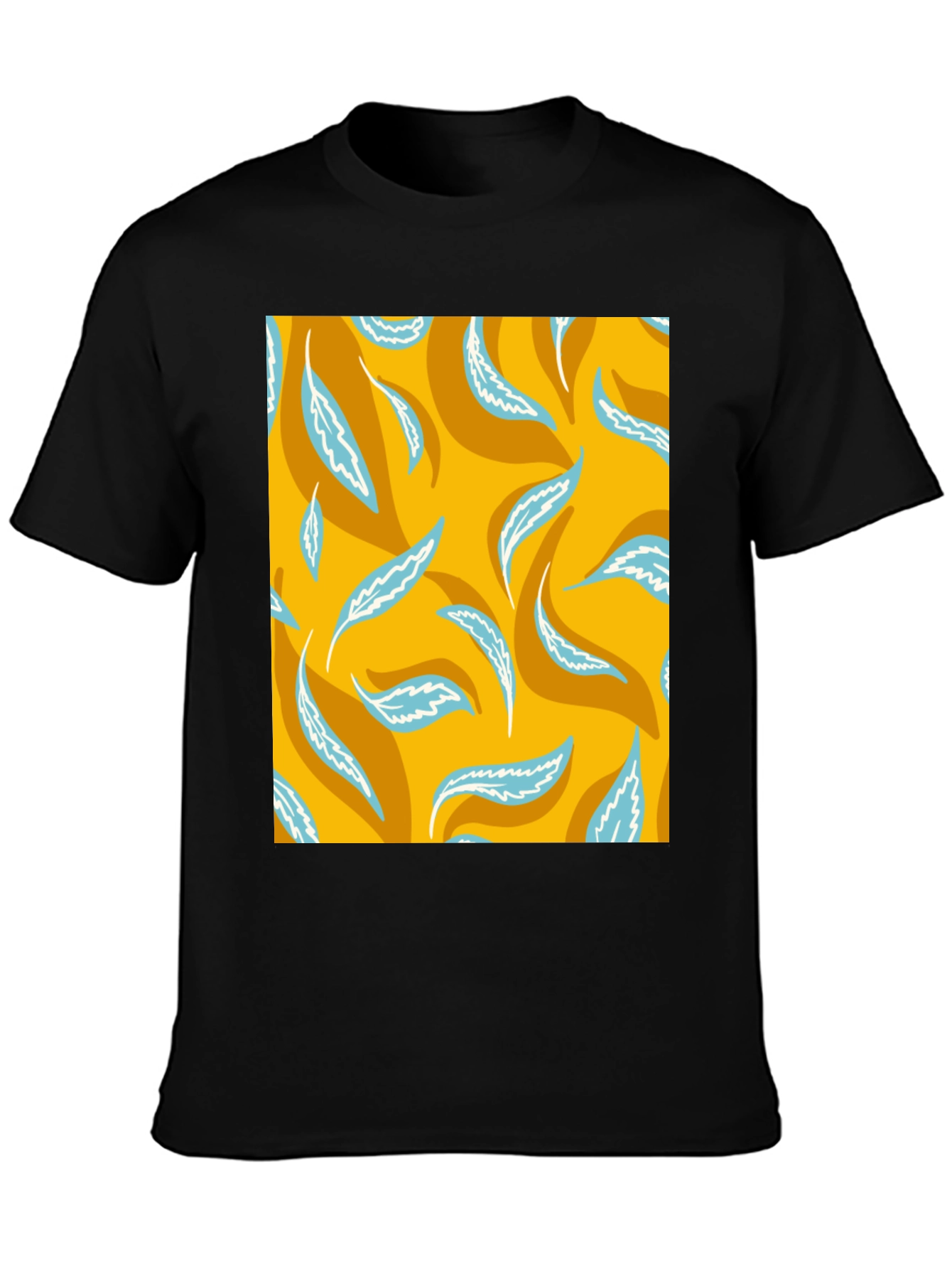 Leaf Print T-Shirt - Stylish Casual Wear