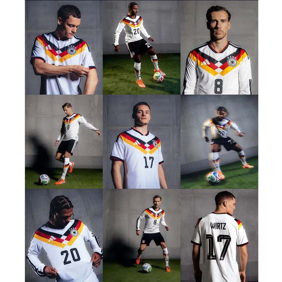 2026/27 Germany Home White Fans Long Sleeve Soccer Jersey Detail 1