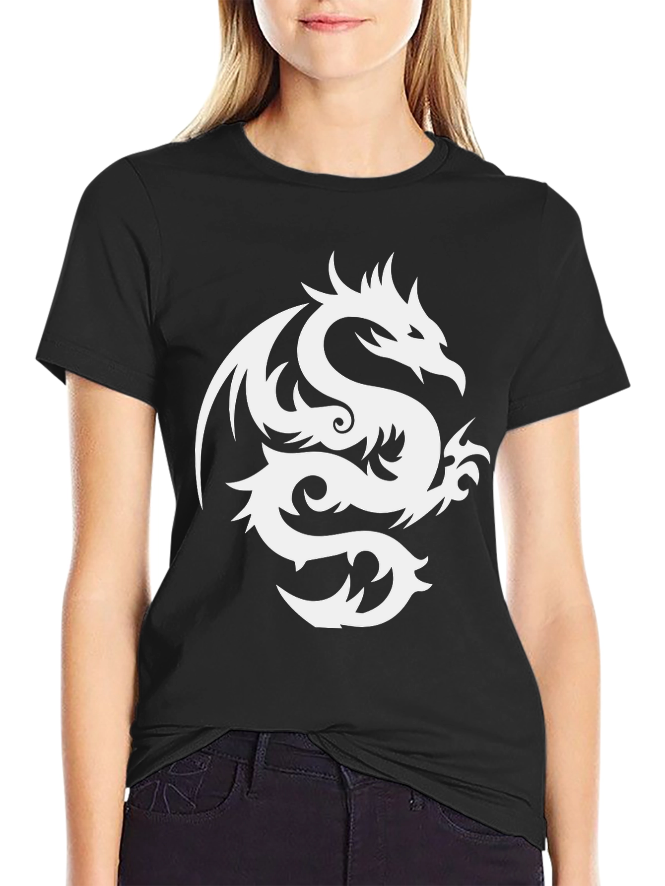 Dragon Graphic Tee - Stylish Black T-Shirt