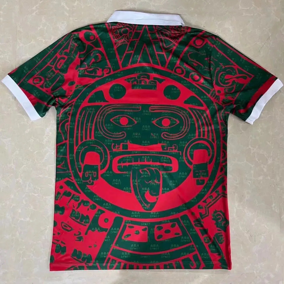 1997 Mexico Black Red Retro Soccer Jersey Back