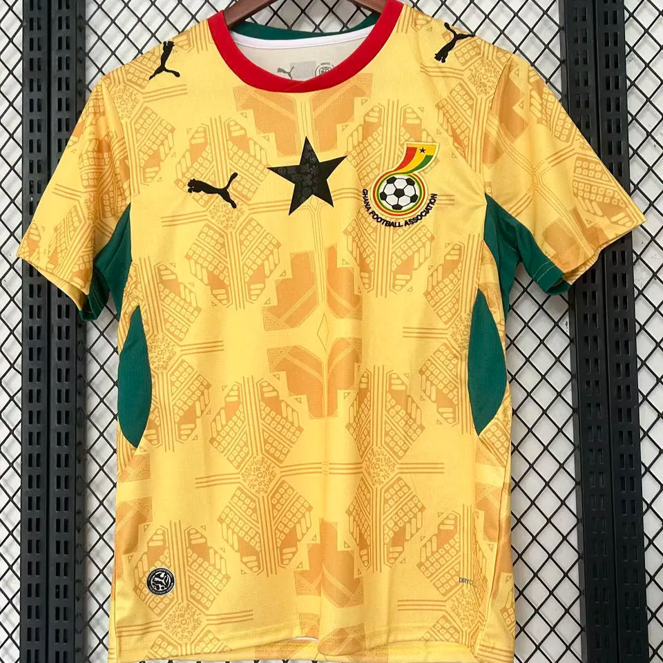 2026/27 Ghana Away Yellow Fans Soccer Jersey Front