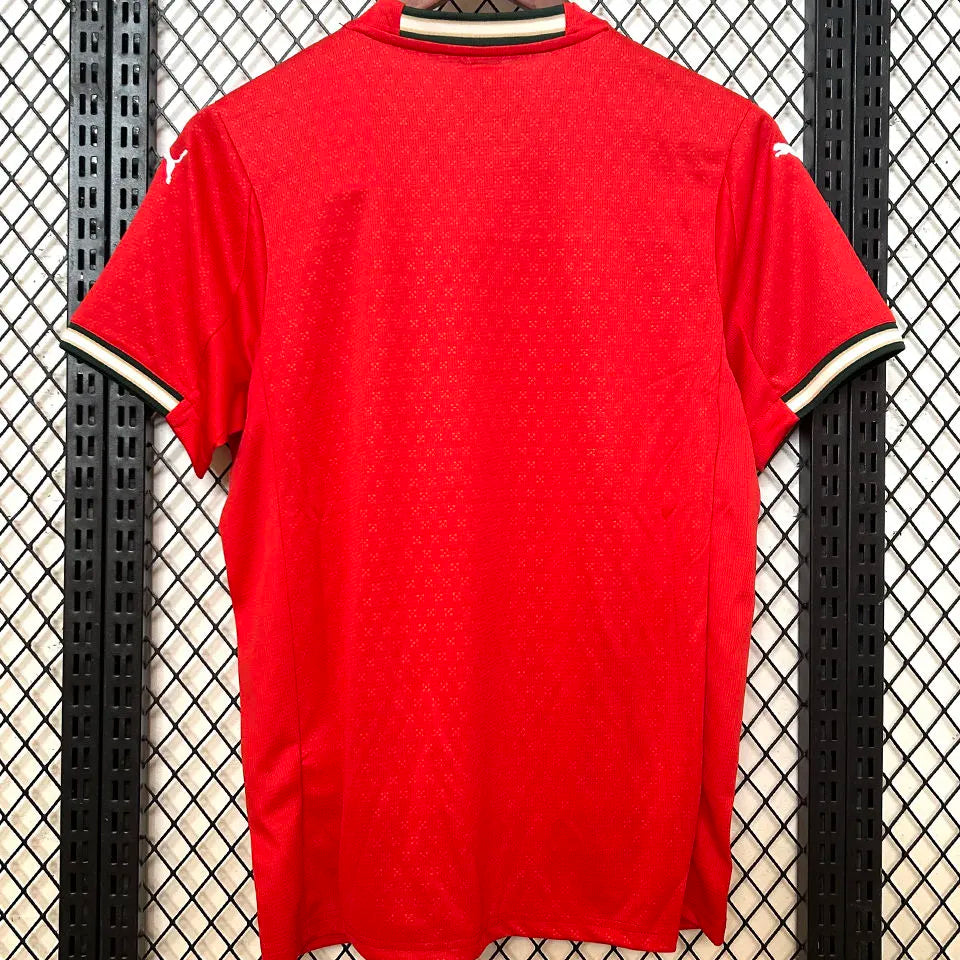 RONALDO #7 Portugal Home Red Fans Jersey 2025/26 ★★ Detail 1