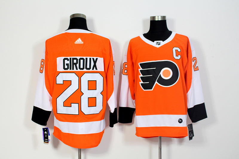 Men's Philadelphia Flyers Claude Giroux #28 Orange Player Game Jerseys