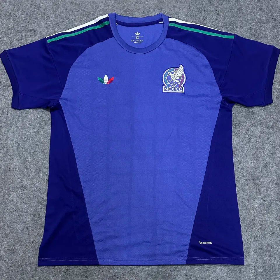 2026/27 Mexico Goalkeeper Blue Fans Soccer Jersey Front
