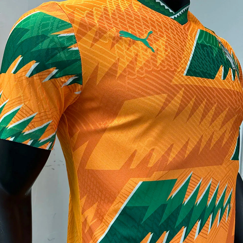 2024 Ivory Coast Special Edition Orange Player Version Jersey Detail 2
