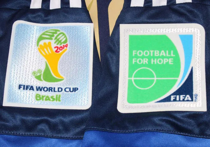2014 Argentina Away Retro Soccer Jersey Detail 1