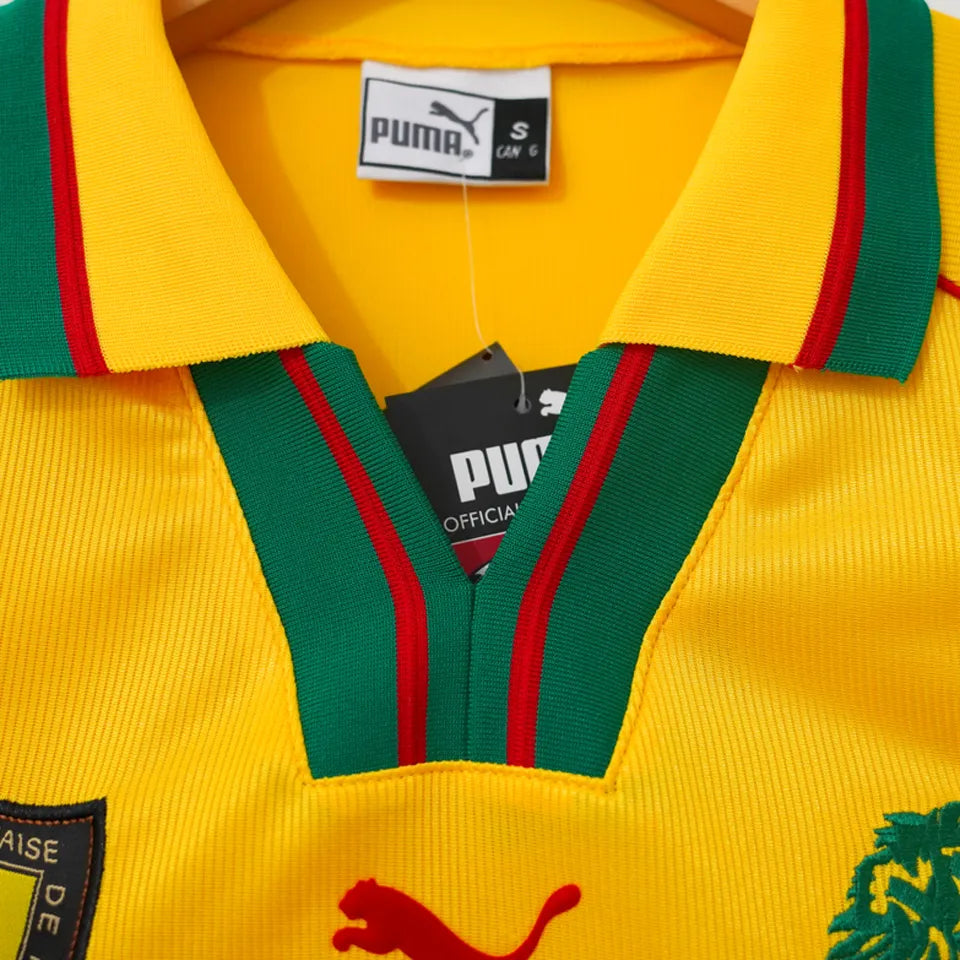 1998 Cameroun Away Retro Soccer Jersey Detail 3