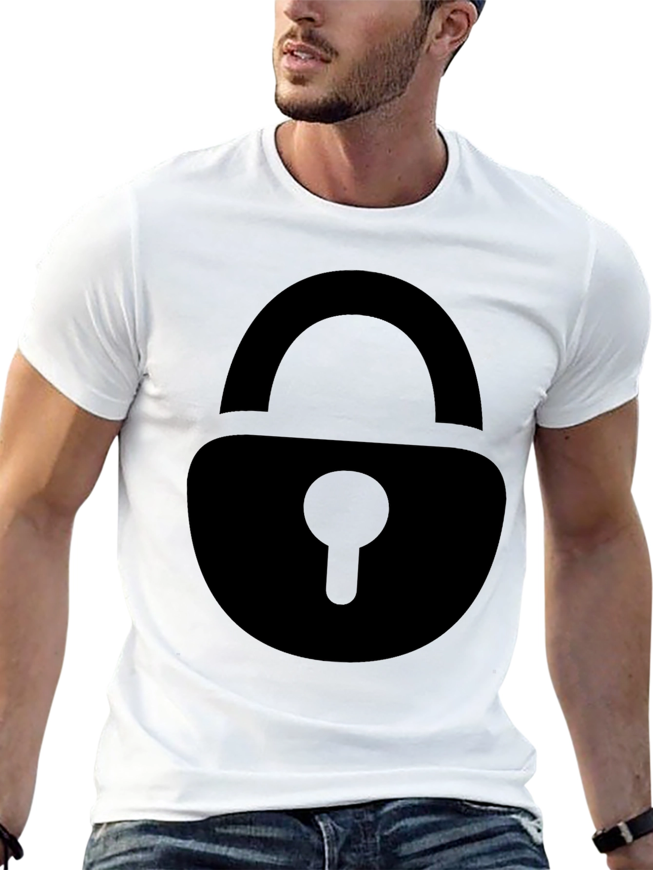 Lock Graphic Tee - Secure Style