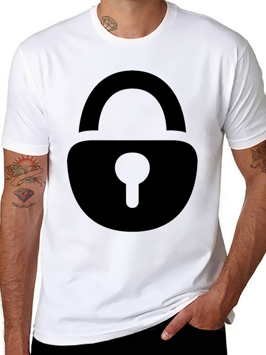 Lock Graphic Tee - Secure Style